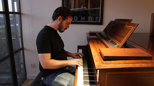 Cristian performing at the Christmas concert 2014