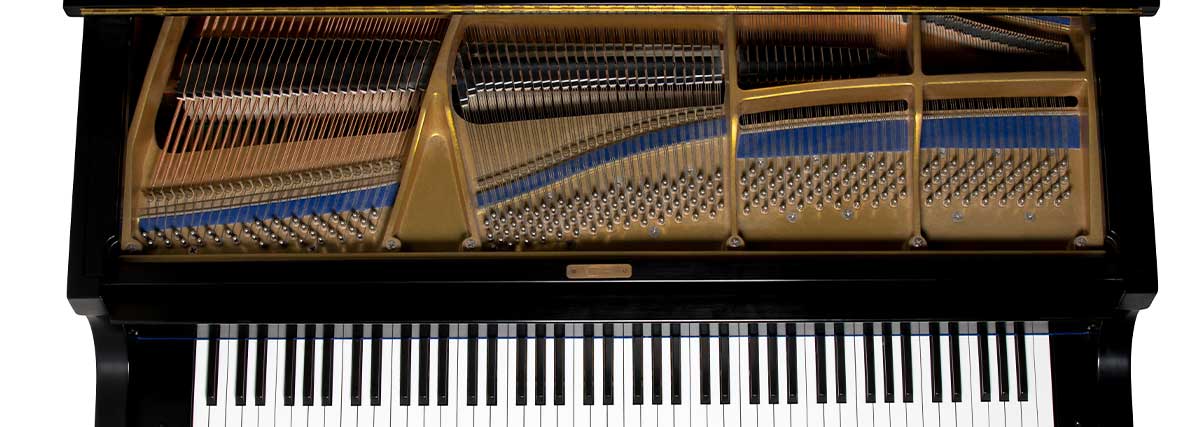 Inside of grand piano