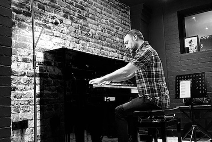 Keith playing the piano