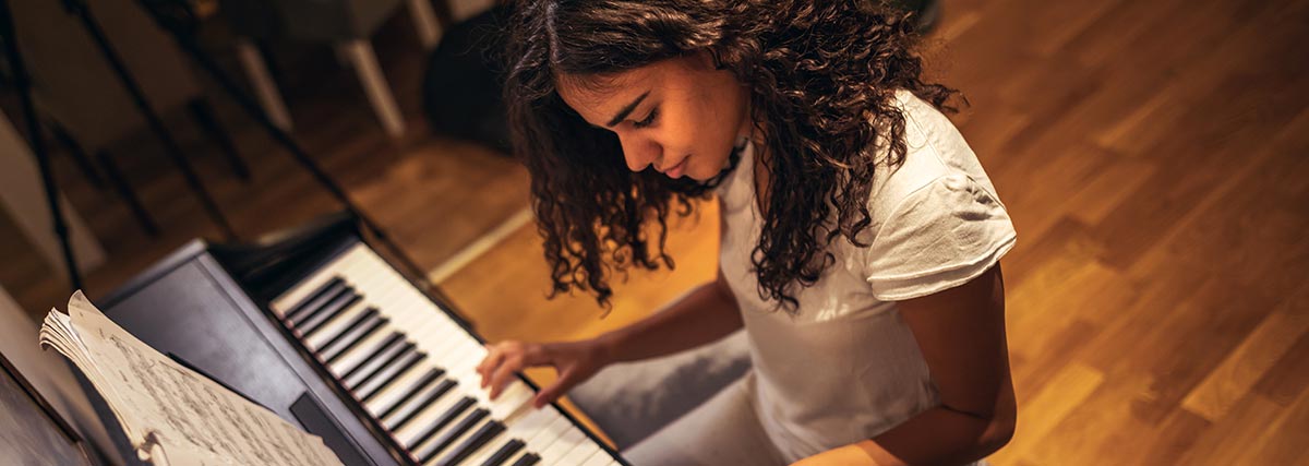 Lady Practicing Piano