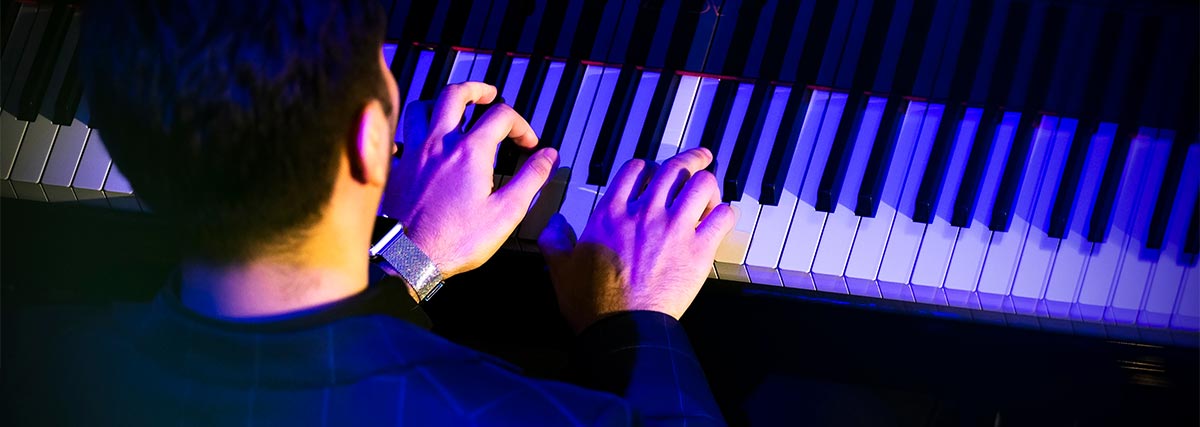 Man playing piano
