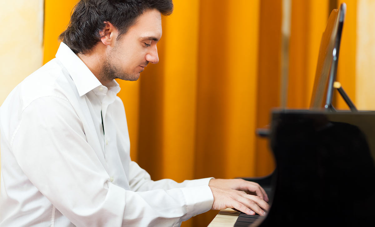 Man playing piano
