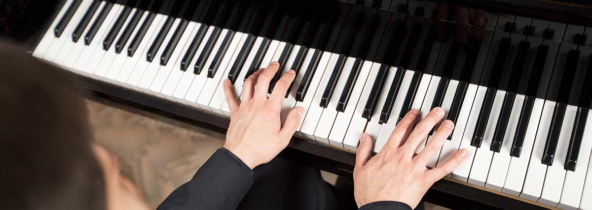 man playing the piano