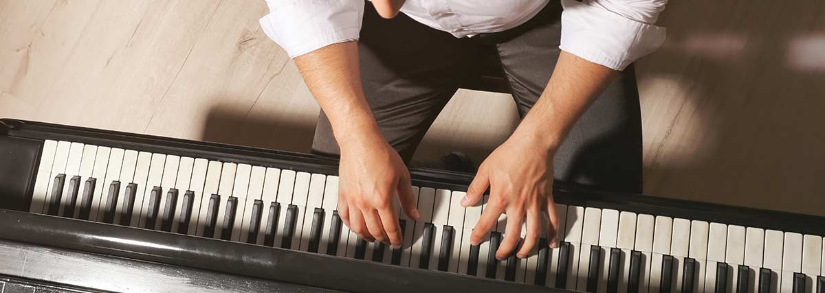 man playing the piano
