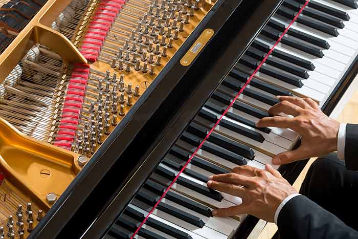 Master pianist performing