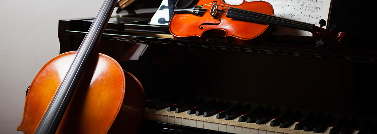 Piano with violin and cello