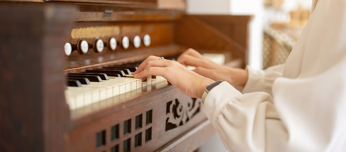 Woman playing piano