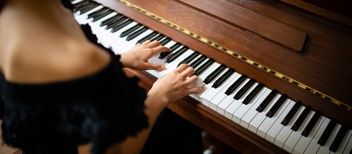 Woman playing piano