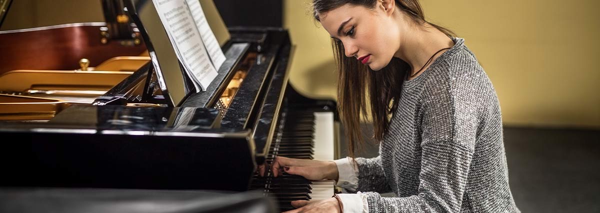 Woman playing piano