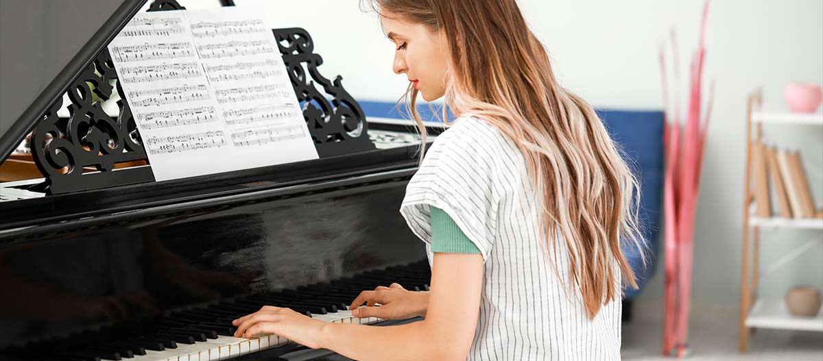 Woman playing piano