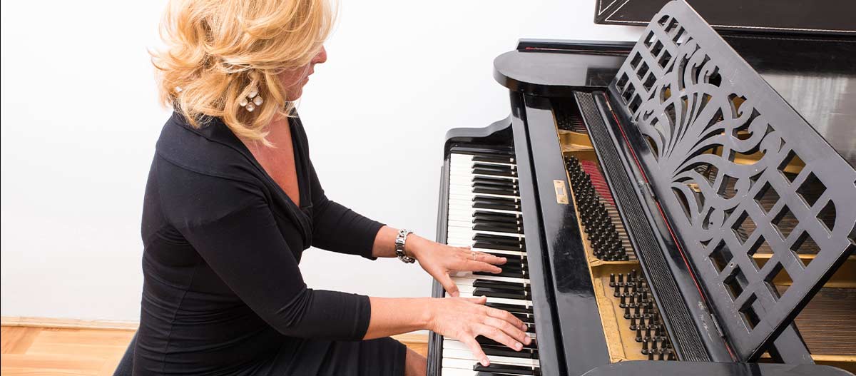 Woman playing piano
